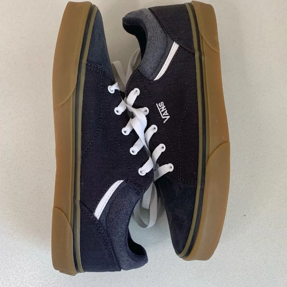 Vans Club Old Skool Shoes Kids 6 Navy White Lace Up Skater Sneaker Summer - Picture 7 of 12